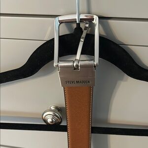 Steve Madden Brown/Black Reversible Leather Belt
